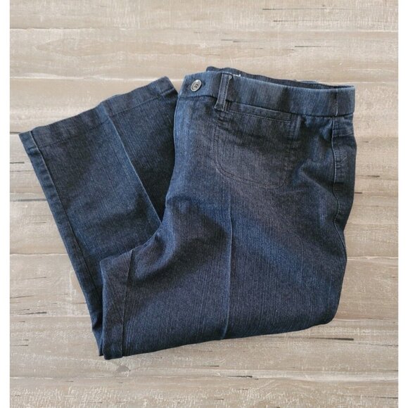 Christopher & Banks Women's Capris Stretch Pants Dark Blue Size 12 - Picture 1 of 7